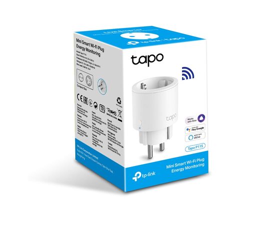 Умная розетка TP-Link Tapo P115 (1-pack) (Tapo P115(1-pack)), изображение 8 Умная розетка TP-Link Tapo P115 (1-pack) (Tapo P115(1-pack)), изображение 8