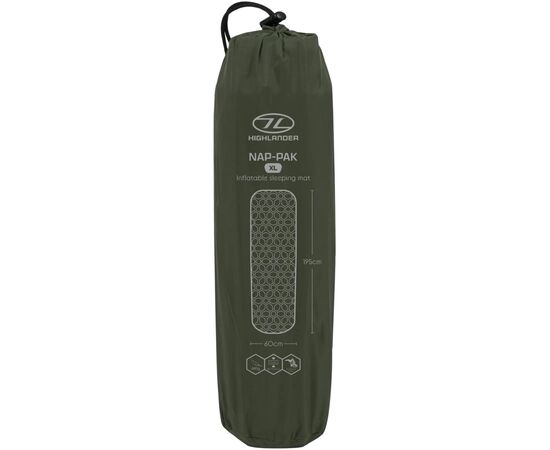 Туристический коврик Highlander Nap-Pak Inflatable Sleeping Mat XL 5 cm Olive (AIR073-OG) (930483), изображение 7 Туристический коврик Highlander Nap-Pak Inflatable Sleeping Mat XL 5 cm Olive (AIR073-OG) (930483), изображение 7