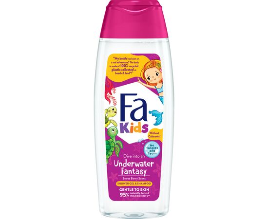 Детский гель для душа Fa Kids Русалочка для девочек 250 мл (9000100662550), изображение 4 Детский гель для душа Fa Kids Русалочка для девочек 250 мл (9000100662550), изображение 4