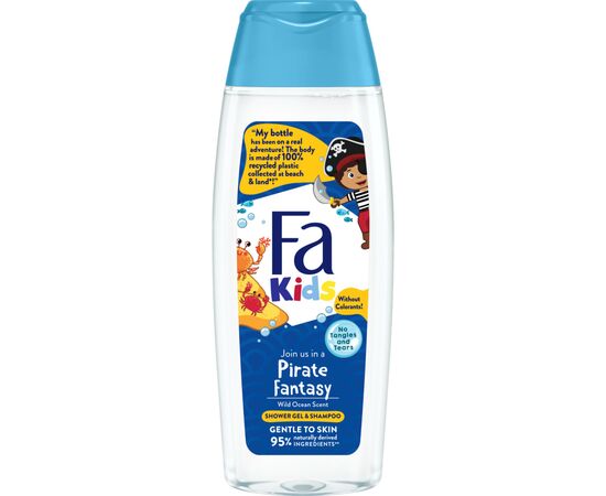 Дитячий гель для душу Fa Kids Хоробрий пірат для хлопчиків 250 мл (9000100662468), зображення 2 Дитячий гель для душу Fa Kids Хоробрий пірат для хлопчиків 250 мл (9000100662468), зображення 2