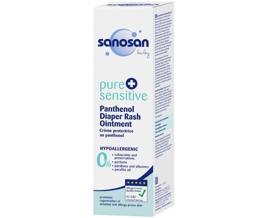 Дитячий крем Sanosan від попрілостей з пантенолом 100 мл (4003583213238), зображення 2