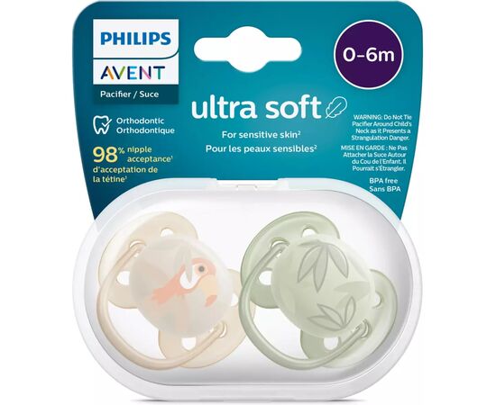 Пустышка Philips AVENT Ultra Soft ультрам'яка 0-6 міс. 2 шт (SCF091/07), изображение 3 Пустышка Philips AVENT Ultra Soft ультрам'яка 0-6 міс. 2 шт (SCF091/07), изображение 3