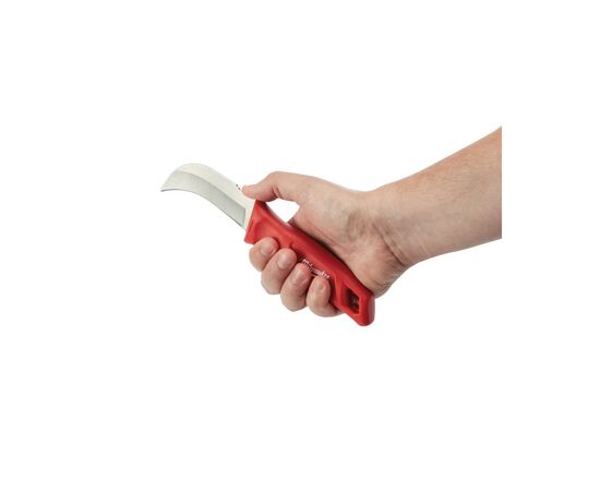 Нож монтажный Milwaukee строительный с фиксированным загнутым лезвием, для кабеля (4932464829), изображение 4 Нож монтажный Milwaukee строительный с фиксированным загнутым лезвием, для кабеля (4932464829), изображение 4