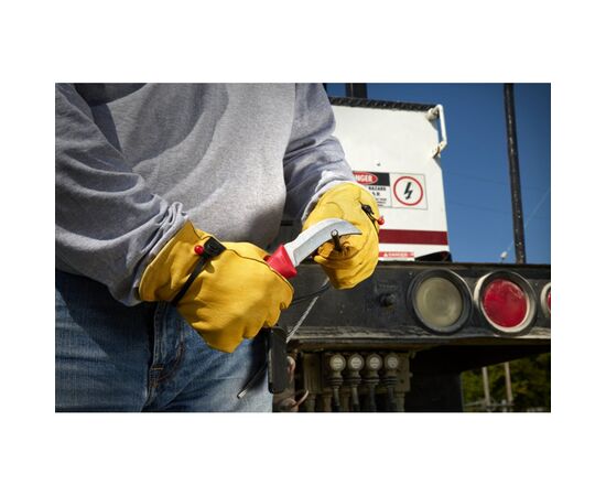 Нож монтажный Milwaukee строительный с фиксированным загнутым лезвием, для кабеля (4932464829), изображение 7 Нож монтажный Milwaukee строительный с фиксированным загнутым лезвием, для кабеля (4932464829), изображение 7