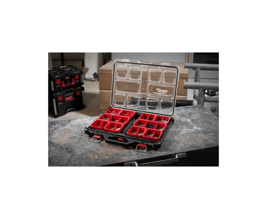 Ящик для инструментов Milwaukee органайзер тонкий PACKOUT 500х380х65 мм (4932471064), изображение 2 Ящик для инструментов Milwaukee органайзер тонкий PACKOUT 500х380х65 мм (4932471064), изображение 2
