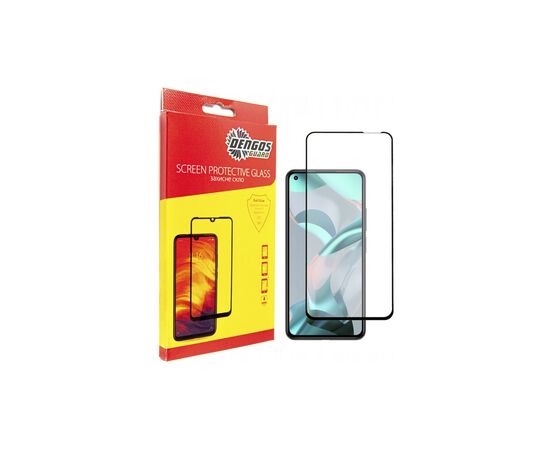 Стекло защитное Dengos Full Glue для Xiaomi 11 Lite 5G NE (black) (TGFG-190)