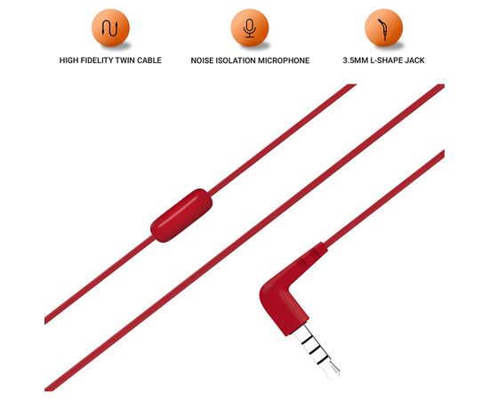 Наушники JBL C50 HI Red (JBLC50HIRED), изображение 3 Наушники JBL C50 HI Red (JBLC50HIRED), изображение 3