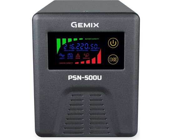 Источник бесперебойного питания Gemix PSN-500U (PSN500U), изображение 2 Источник бесперебойного питания Gemix PSN-500U (PSN500U), изображение 2
