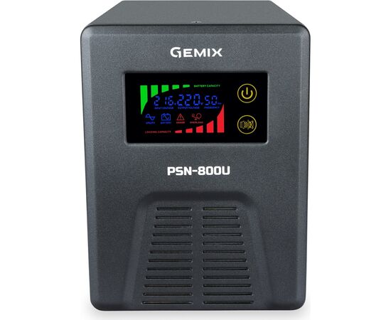 Источник бесперебойного питания Gemix PSN-800U (PSN800U), изображение 2 Источник бесперебойного питания Gemix PSN-800U (PSN800U), изображение 2