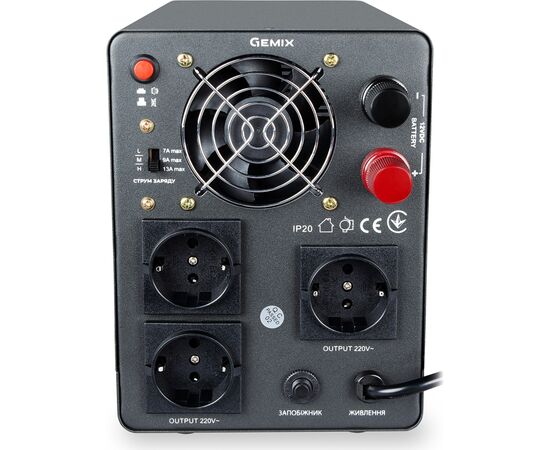 Источник бесперебойного питания Gemix PSN-1000U (PSN1000U), изображение 3 Источник бесперебойного питания Gemix PSN-1000U (PSN1000U), изображение 3