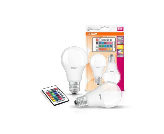 Лампочка Osram LED A60 9W 806Lm 2700К+RGB E27 (4058075430891), зображення 3 Лампочка Osram LED A60 9W 806Lm 2700К+RGB E27 (4058075430891), зображення 3