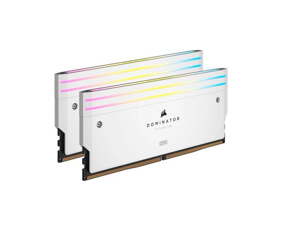 Модуль пам'яті для комп'ютера DDR5 32GB (2x16GB) 6000 MHz Dominator Titanium RGB White Corsair (CMP32GX5M2B6000C30W), зображення 2 Модуль пам'яті для комп'ютера DDR5 32GB (2x16GB) 6000 MHz Dominator Titanium RGB White Corsair (CMP32GX5M2B6000C30W), зображення 2