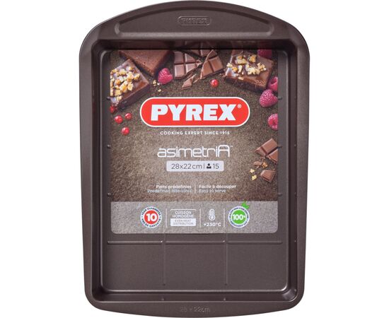 Форма для выпечки Pyrex Asimetria 28 х 22 см 15 порцій (AS28WN0/7646), изображение 2 Форма для выпечки Pyrex Asimetria 28 х 22 см 15 порцій (AS28WN0/7646), изображение 2
