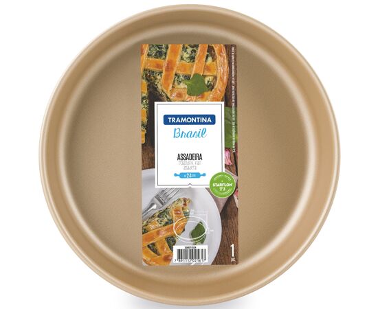 Форма для випікання Tramontina Brasil кругла 24 см (20057/724), зображення 4 Форма для випікання Tramontina Brasil кругла 24 см (20057/724), зображення 4