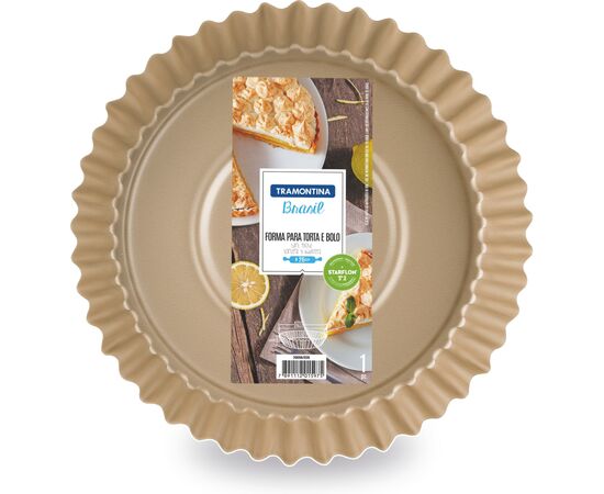 Форма для випікання Tramontina Brasil кругла 26 см хвилясті бортики (20056/726), зображення 4 Форма для випікання Tramontina Brasil кругла 26 см хвилясті бортики (20056/726), зображення 4