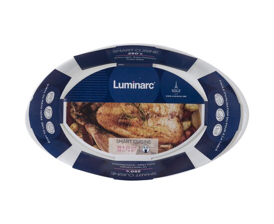 Форма для выпечки Luminarc Smart Cuisine овальна 38 х 23 см (N3486), изображение 3 Форма для выпечки Luminarc Smart Cuisine овальна 38 х 23 см (N3486), изображение 3