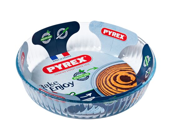 Форма для випікання Pyrex BakeEnjoy кругла 26 см 2,1л хвилястий край (818B000/7646), зображення 2 Форма для випікання Pyrex BakeEnjoy кругла 26 см 2,1л хвилястий край (818B000/7646), зображення 2