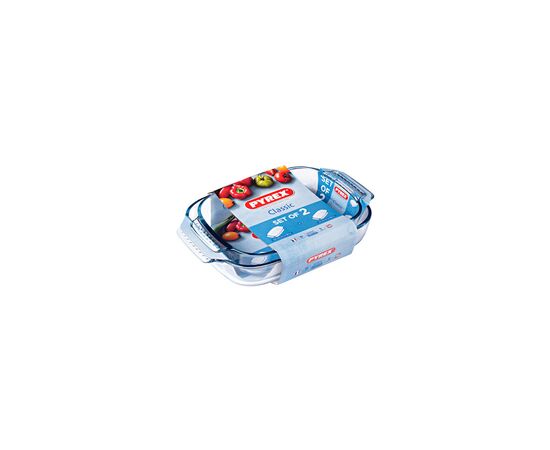 Форма для випікання Pyrex Classic прямокутна набір 2 шт 2.6 л 1.9 л (912S967/7045)