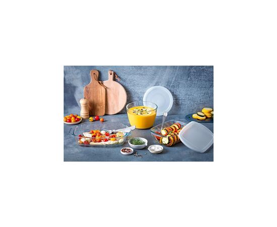 Форма для выпечки Pyrex Daily з кришкою прямокутна 22 х 17 см 1.3 л (342P000/3046), изображение 4 Форма для выпечки Pyrex Daily з кришкою прямокутна 22 х 17 см 1.3 л (342P000/3046), изображение 4