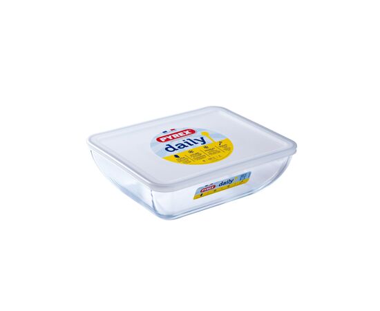 Форма для выпечки Pyrex Daily з кришкою прямокутна 22 х 17 см 1.3 л (342P000/3046)