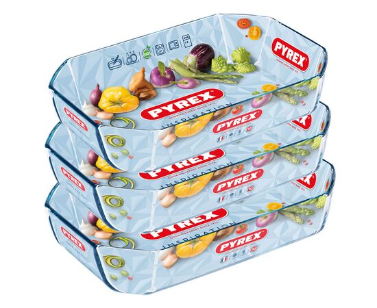 Форма для випікання Pyrex Inspiration прямокутна 33 х 22 х 7 см 3,2 л (295B000/7645), зображення 4 Форма для випікання Pyrex Inspiration прямокутна 33 х 22 х 7 см 3,2 л (295B000/7645), зображення 4