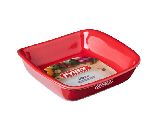 Форма для выпечки Pyrex Supreme red квадратна 24 х 24 см (SU24SR5/7246), изображение 2 Форма для выпечки Pyrex Supreme red квадратна 24 х 24 см (SU24SR5/7246), изображение 2
