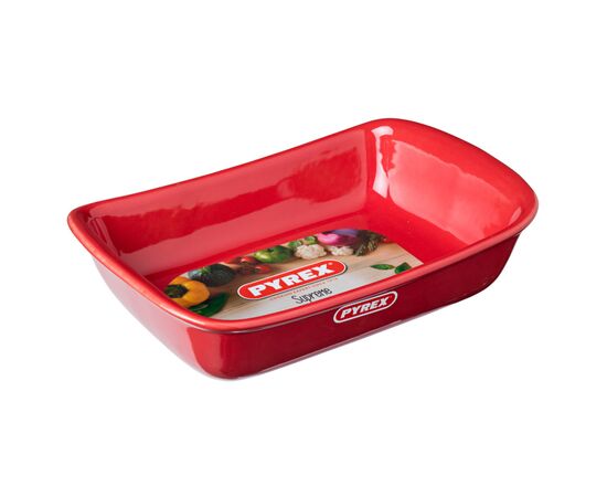 Форма для выпечки Pyrex Supreme red прямокутна 30 х 20 см (SU30RR5/7246), изображение 3 Форма для выпечки Pyrex Supreme red прямокутна 30 х 20 см (SU30RR5/7246), изображение 3