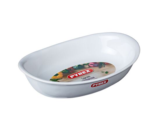 Форма для выпечки Pyrex Supreme white овальна 31 х 21 см (SU31OR1/7246), изображение 2 Форма для выпечки Pyrex Supreme white овальна 31 х 21 см (SU31OR1/7246), изображение 2
