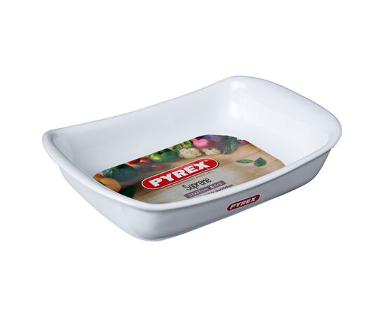 Форма для выпечки Pyrex Supreme white прямокутна 33 х 23 см (SU33RR1/7644), изображение 2 Форма для выпечки Pyrex Supreme white прямокутна 33 х 23 см (SU33RR1/7644), изображение 2