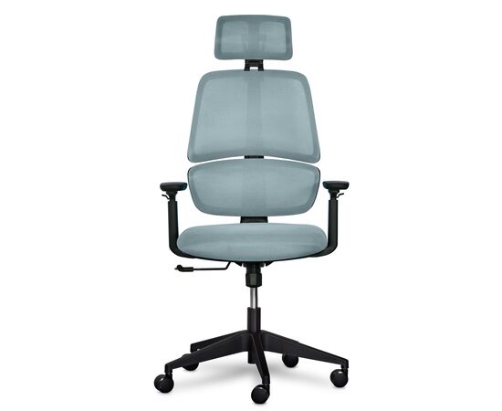 Офісне крісло Mealux Leo Air Grey / Blue (Y-543 KBGL), зображення 2