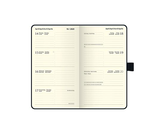 Еженедельник Brunnen датированный 2024 Euro Компаньон 9x15 Strong Черный A6 76 листов (10-756 66 904), изображение 3