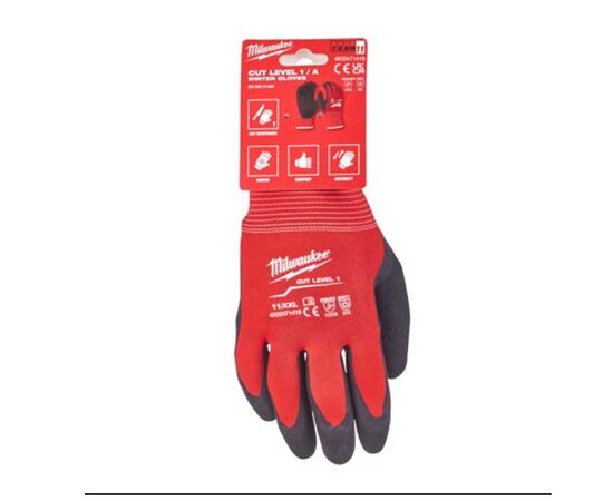 Защитные перчатки Milwaukee с сопротивлением порезам 1 уровня, зимние, 9/L (4932471344), изображение 2