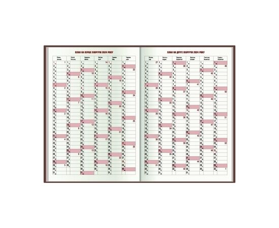 Еженедельник Economix датированный 2024 SATIN сиреневый, А5 (E21612-12), изображение 3