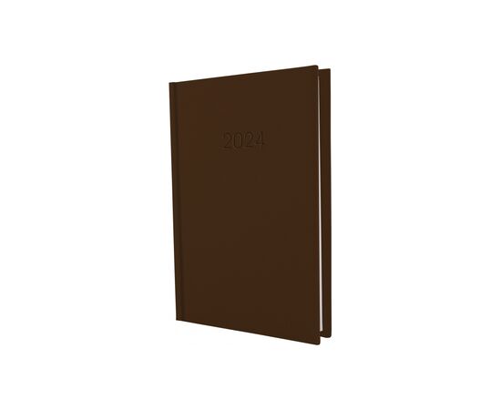 Тижневик Economix датований 2024 SATIN коричневий, А5 (E21612-07)
