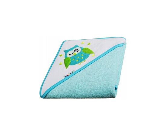Полотенце для купания Akuku с капюшоном 80x80см, бирюзовое (A1236)