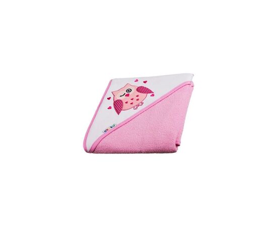 Полотенце для купания Akuku с капюшоном 80x80см, розовое (A1233)