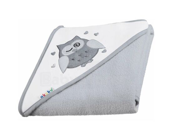 Полотенце для купания Akuku с капюшоном 80x80см, серое (A1238)