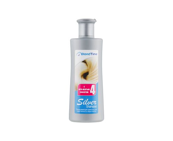Шампунь Blond Time Silver Shampoo Оттеночный Для осветленных и седых волос с анти желтым эффектом 150 мл (3800010500746)