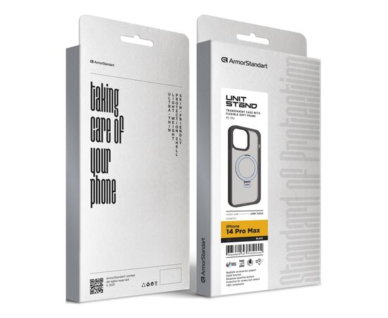 Чохол до мобільного телефона Armorstandart Unit Stand Apple iPhone 14 Pro Max Black (ARM70564), зображення 2 Чохол до мобільного телефона Armorstandart Unit Stand Apple iPhone 14 Pro Max Black (ARM70564), зображення 2