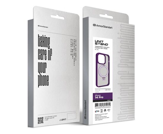 Чохол до мобільного телефона Armorstandart Unit Stand Apple iPhone 14 Pro Purple (ARM70561), зображення 2 Чохол до мобільного телефона Armorstandart Unit Stand Apple iPhone 14 Pro Purple (ARM70561), зображення 2