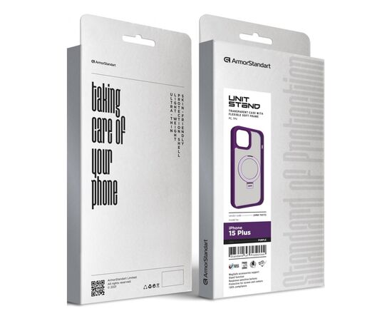 Чехол для мобильного телефона Armorstandart Unit Stand Apple iPhone 15 Plus Purple (ARM70573), изображение 2 Чехол для мобильного телефона Armorstandart Unit Stand Apple iPhone 15 Plus Purple (ARM70573), изображение 2