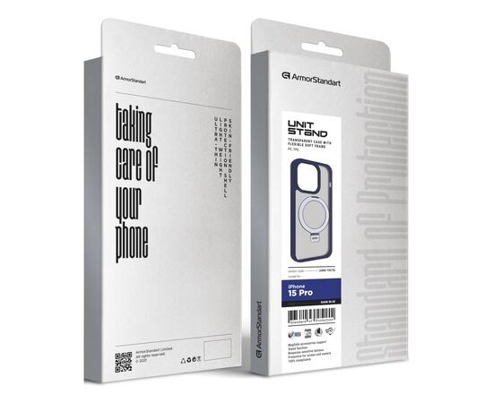 Чохол до мобільного телефона Armorstandart Unit Stand Apple iPhone 15 Pro Dark Blue (ARM70578), зображення 2 Чохол до мобільного телефона Armorstandart Unit Stand Apple iPhone 15 Pro Dark Blue (ARM70578), зображення 2