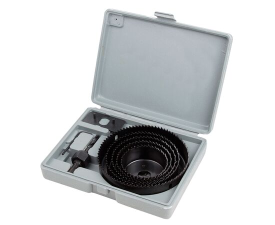 Коронка Sigma по дереву набірна 64, 76, 89, 102, 127 мм, кейс (1520081), зображення 2 Коронка Sigma по дереву набірна 64, 76, 89, 102, 127 мм, кейс (1520081), зображення 2