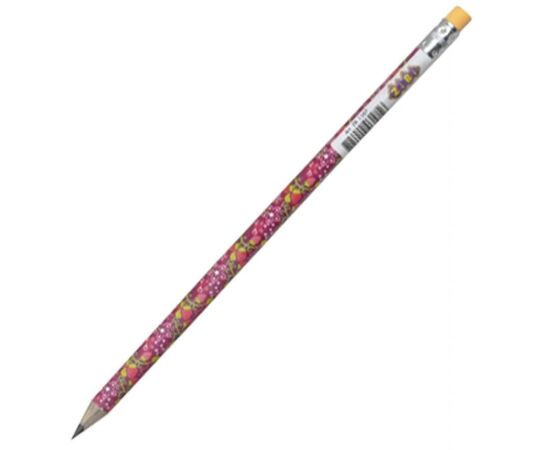Олівець графітний ZiBi FLOWERS, HB, with eraser, tube (ZB.2300)