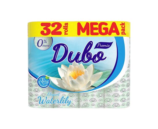 Туалетний папір Диво Premio Waterlily 3 шари 32 рулони (4820003837757)