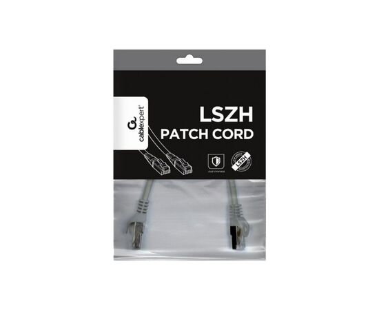 Патч-корд 2м S/FTP Cat 6A CU LSZH grey Cablexpert (PP6A-LSZHCU-2M), зображення 3 Патч-корд 2м S/FTP Cat 6A CU LSZH grey Cablexpert (PP6A-LSZHCU-2M), зображення 3