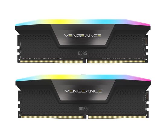 Модуль пам'яті для комп'ютера DDR5 96GB (2x48GB) 6000 MHz Vengeance RGB Black Corsair (CMH96GX5M2B6000C30)