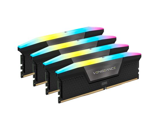 Модуль пам'яті для комп'ютера DDR5 96GB (4x24GB) 6000 MHz Vengeance RGB Black Corsair (CMH96GX5M4B6000C30), зображення 2 Модуль пам'яті для комп'ютера DDR5 96GB (4x24GB) 6000 MHz Vengeance RGB Black Corsair (CMH96GX5M4B6000C30), зображення 2