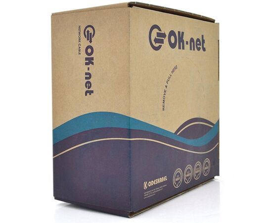 Кабель мережевий OK-Net UTP cat.5e 305м LSOH (U/UTP-cat.5E LSOH) (КПВонг-HF-ВП(100) 4*2*0,49), зображення 2 Кабель мережевий OK-Net UTP cat.5e 305м LSOH (U/UTP-cat.5E LSOH) (КПВонг-HF-ВП(100) 4*2*0,49), зображення 2