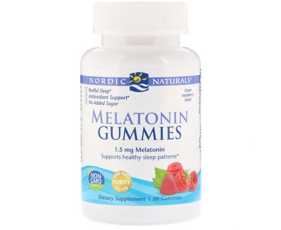 Витаминно-минеральный комплекс Nordic Naturals Melatonin Gummies, Raspberry, 1.5 mg, 60 Gummies (NOR-30188)
